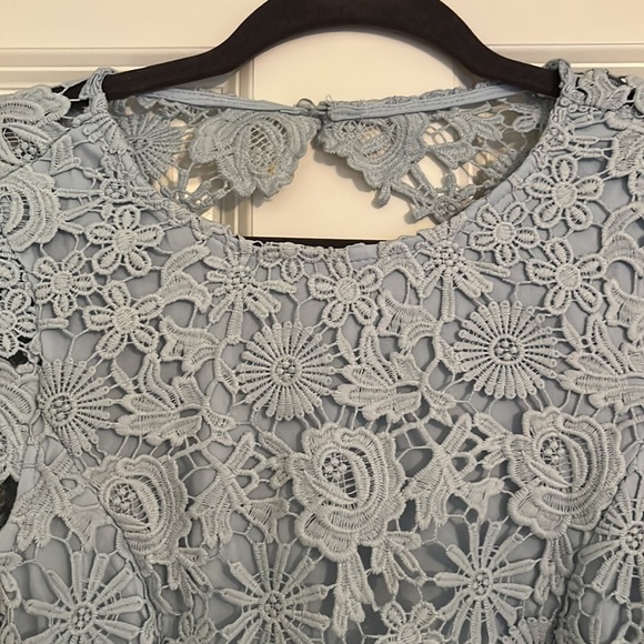 Lulus Romance Language Light Blue Backless Lace Dress - Picture 5 of 9